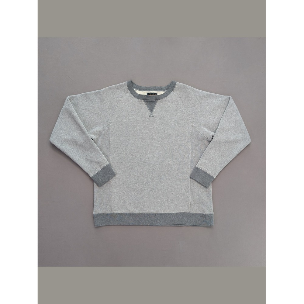 Beams Japan Crewneck Sweatshirt Gray Fleece Lined Made in Japan Size L